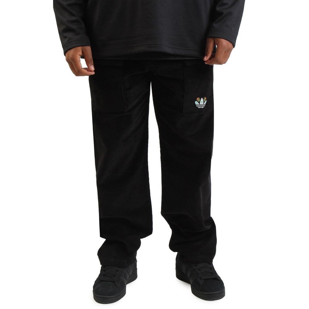 Adidas Trefoil Graphic Corduroy Sweatpants Men's Black M Originals